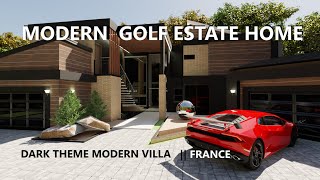 Modern Golf estate Villa in France From Sweet Home 3D [upl. by Ylrebmik]