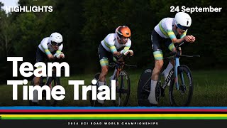 Team Time Trial Mixed Relay highlights  2024 UCI Road World Championships [upl. by Erreipnaej]