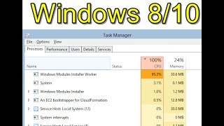 TUTORIAL  USO DO CPU 100  WINDOWS MODULES INSTALLER WORKER  WINDOWS 810 [upl. by Aisitel]