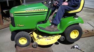 John Deere LX255 mower deck test 2 [upl. by Otrevire401]