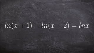 Solving a natural logarithmic equation using quadratic formula [upl. by Ferretti]