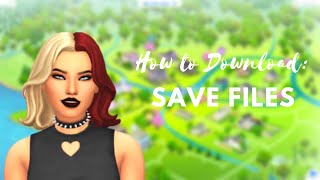 How to Download and Install Sims 4 Save Files StepbyStep  The Sims 4 [upl. by Wanids760]