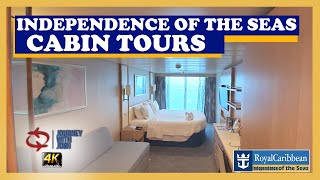 Independence of the Seas  Royal Caribbean  Cabin Tours 8578 and 1876 4K [upl. by Simonsen668]