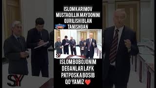 Uzbekistan Birinchi Prezidentimiz Islom Karimov bobojonim deganlar layk patposka bosib qoʻyamiz ❤️❤️ [upl. by Mouldon]