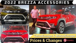 2022 Maruti Brezza Accessories Explained  TerraScape amp MetroScape Modifications Walkaround Review [upl. by Thgiwed]