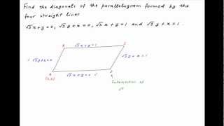 Find the diagonals of the parallelogram formed by the given four straight lines [upl. by Genni380]