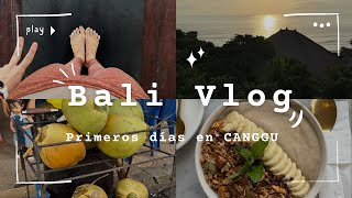 VLOG BALI 03  CANGGU  YOGA WORKSHOP restaurantes lavadora cambiar dinero en BALI [upl. by Porty375]