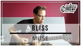 How to play Bliss by Muse on guitar [upl. by Adniralc]