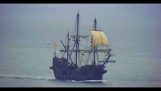 Spanish Galleon Replica ANDALUCIA Visits The Isle of Wight 02092024 [upl. by Roee]