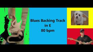 Blues Guitar Backing Track in E 80 bpm [upl. by Junieta616]