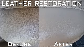 Leather seat restoration step by stepHow to use clydes leather recoloring balmCleaning car seats [upl. by Tamra]