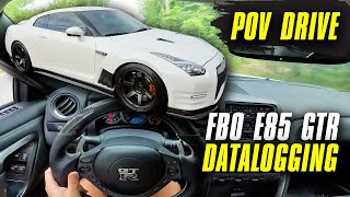 R35 GTR POV DRIVE  COLD START AND 3RD GEAR PULL DATALOG  FBO [upl. by Cyrille562]