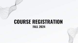 Academic Advising Course Registration Procedure 20242025 [upl. by Laemaj322]