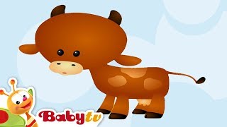 Cow 🐄  Animal Sounds and Names for Kids amp Toddlers BabyTV [upl. by Ynamad]