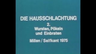 Die Hausschlachtung  2 Wursten Pökeln und Einbraten [upl. by Dysart358]