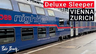 TRIP REPORT  ÖBB Nightjet  Doubledecker DELUXE SLEEPER  Vienna to Zurich  First class suite [upl. by Bo310]