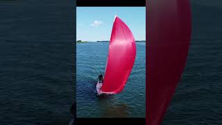 Etchells sailboat with asymetrical spinnaker sailing spinnaker [upl. by Brendis126]