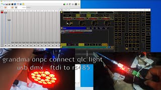 Cara connect grandMA onpc ke qlc usb dmx ftdi [upl. by Acirema]