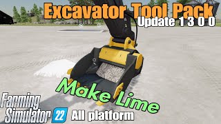 Excavator Tool Pack  FS22 UPDATE See Note Correction [upl. by Marchese748]