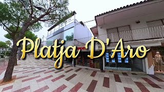 A virtual tour of the colorful streets of Platja dAro Costa Brava Spain [upl. by Zebadiah154]