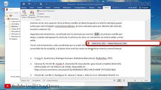 Zotero Lección 5 Citas y Bibliografía en un Documento de Microsoft Word en estilo Vancouver [upl. by Eileme]