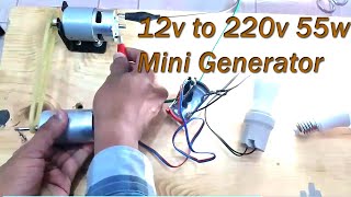 220v Generator Mini Generator 55w mini Brushless 3 phase motor 230v generator project [upl. by Arais]