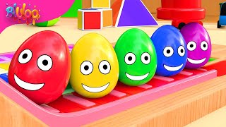 Surprise Eggs Kids Song  Colorful Eggs  BluLoo Nursery Rhymes amp Kids Songs [upl. by Domel]