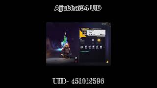 AJJUBHAI94 UID  freefire aajubhai94 freerireindia freefireshorts garenafreefire freefiremax [upl. by Salvador]