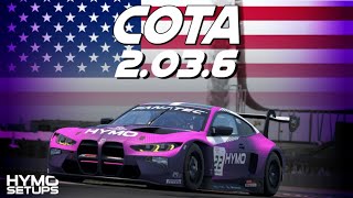 COTA Hotlap  SETUP  2036  BMW M4 GT3  Assetto Corsa Competizione v194 [upl. by Esinev]