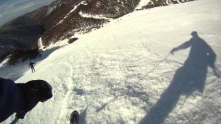 Mt Hotham Skiing Imagine Run 50 yo skier using chest mount GoPro HD 960 [upl. by Elmo]