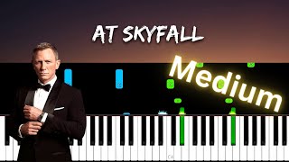 Adelle  Skyfall  Piano Tutorial and Lyrics [upl. by Herzel]