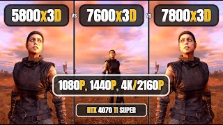 AMD Ryzen 7 5800x3D vs Ryzen 5 7600x3D vs Ryzen 7 7800x3D  1080p 1440p 4K  Ultimate Comparison [upl. by Felipe24]