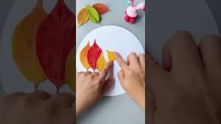 Expert Artist Reveals SECRET to Creating Masterpieces with LEAVES shorts art creative [upl. by Enirehtac]