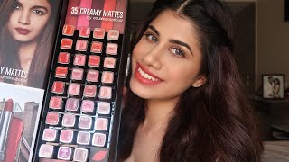 Maybelline Creamy Matte  35 Shades swatched  Malvika Sitlani [upl. by Flem]