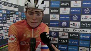 Demi Vollering  Interview at the finish  World Championships Road Race Zürich 2024 [upl. by Aleicarg]