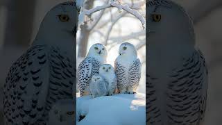 Snowy Owl and her babies cute animals birds [upl. by Aciamaj]