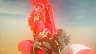 Skydiving Malfunction Parachute Sucked Into Wingsuit Burble [upl. by Nnagem]