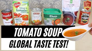 TOMATO SOUP TASTE TEST amp FUN FACTS  Canned vs Organic amp Dried  Heinz vs Campbells Knorr Baxters [upl. by Eusassilem408]