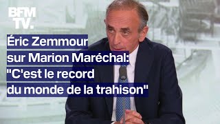 Marion Maréchal exclue de Reconquête linterview dÉric Zemmour en intégralité [upl. by Sadnac34]