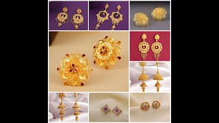 latest gold earrings designs long earrings stud earrings designs jhumki design 2024 new earrings [upl. by Suiratnod]