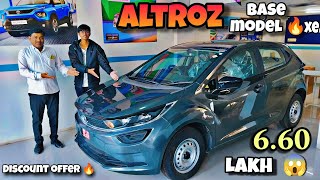 TATA Altroz 2023😍XE  Base model  updated✅  660 lakh 🔥 5⭐ safety Full detailed review [upl. by Verlee455]