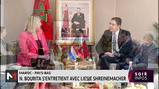 Maroc Pays Bas  Bourita s´entretient avec Liesje Shreinemacher [upl. by Anelac]