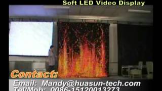 Flexible LED Video Curtain for Stage DJ and Event Background in Promotionclorishuasunycom [upl. by Einej405]