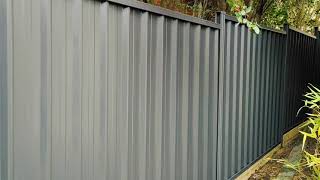 Colorbond fencing and retaining wall [upl. by Zullo]