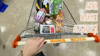 ASMR MARKET ALIŞVERİŞİ MİGROS 🛒 AYLIK MARKET ALIŞVERİŞİM ✅ migros marketalışverişvlog [upl. by Venetia]