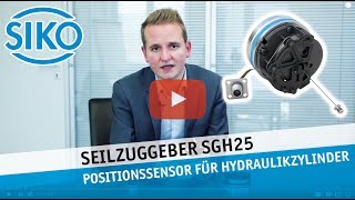 SIKO Seilzuggeber SGH25  Positionssensor für Hydraulikzylinder Messlänge bis 25 m [upl. by Jorry]