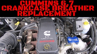 Cummins 67 Crankcase Breather ReplacementInstallation Video [upl. by Erreit]