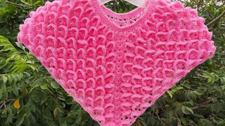 APRENDE A TEJER BONITO PONCHO PARA NIÑA A CROCHET [upl. by Ahsotan]