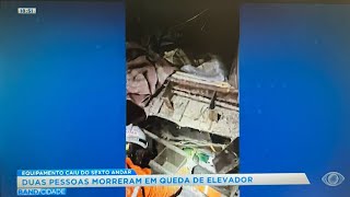 Duas pessoas morrem em queda de elevador em Salvador  Band Cidade [upl. by Ingeberg504]