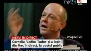 Vadim Tudor şia ieşit din fire la o emisiune tv [upl. by Gally]